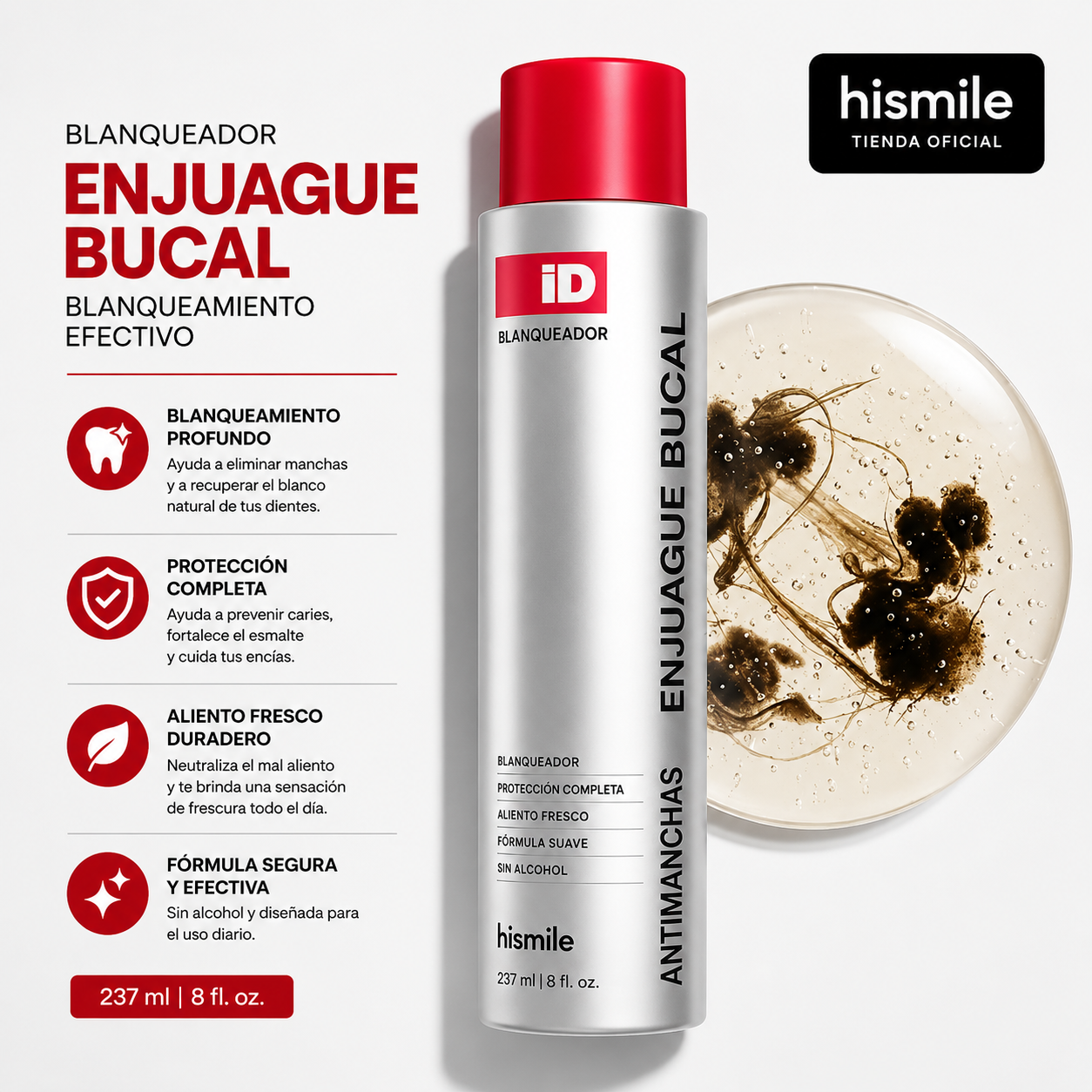 Hismile ID Enjuague blanqueador